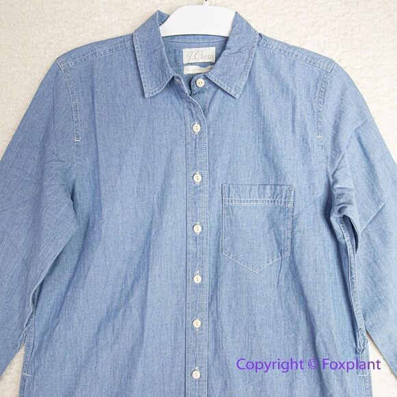 NEW J. Crew Classic-fit Chambray Shirt dress, size 2 - Picture 5 of 16
